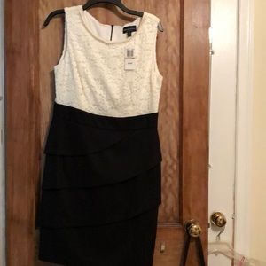 Black and off-white dress
